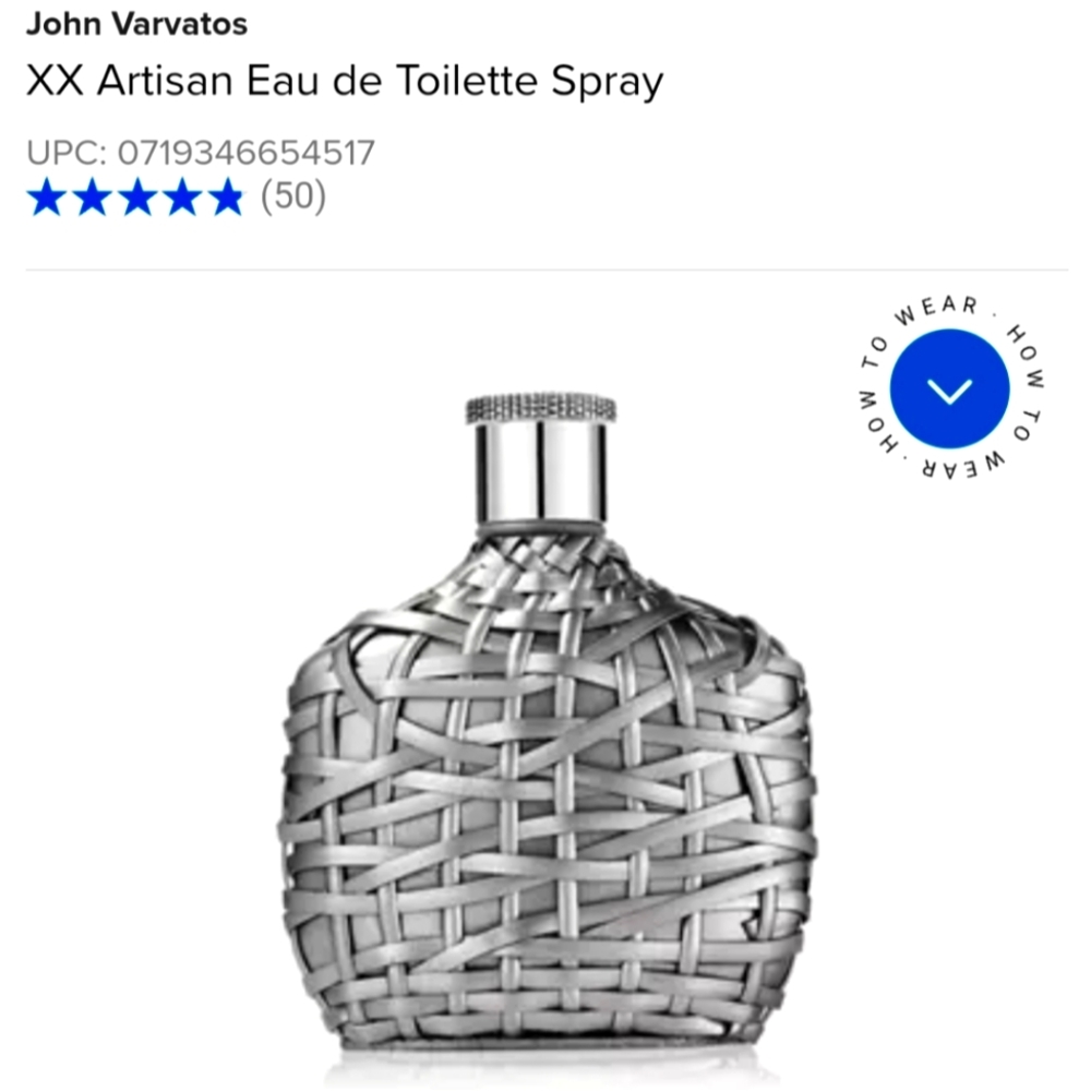 Men Elizabeth arden John varvatos xx artisan full size gorgeous bottle leather